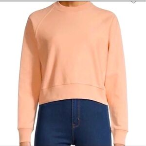 THAKOON PEACH CREWNECK SWEATSHIRT SIZE MEDIUM NWT